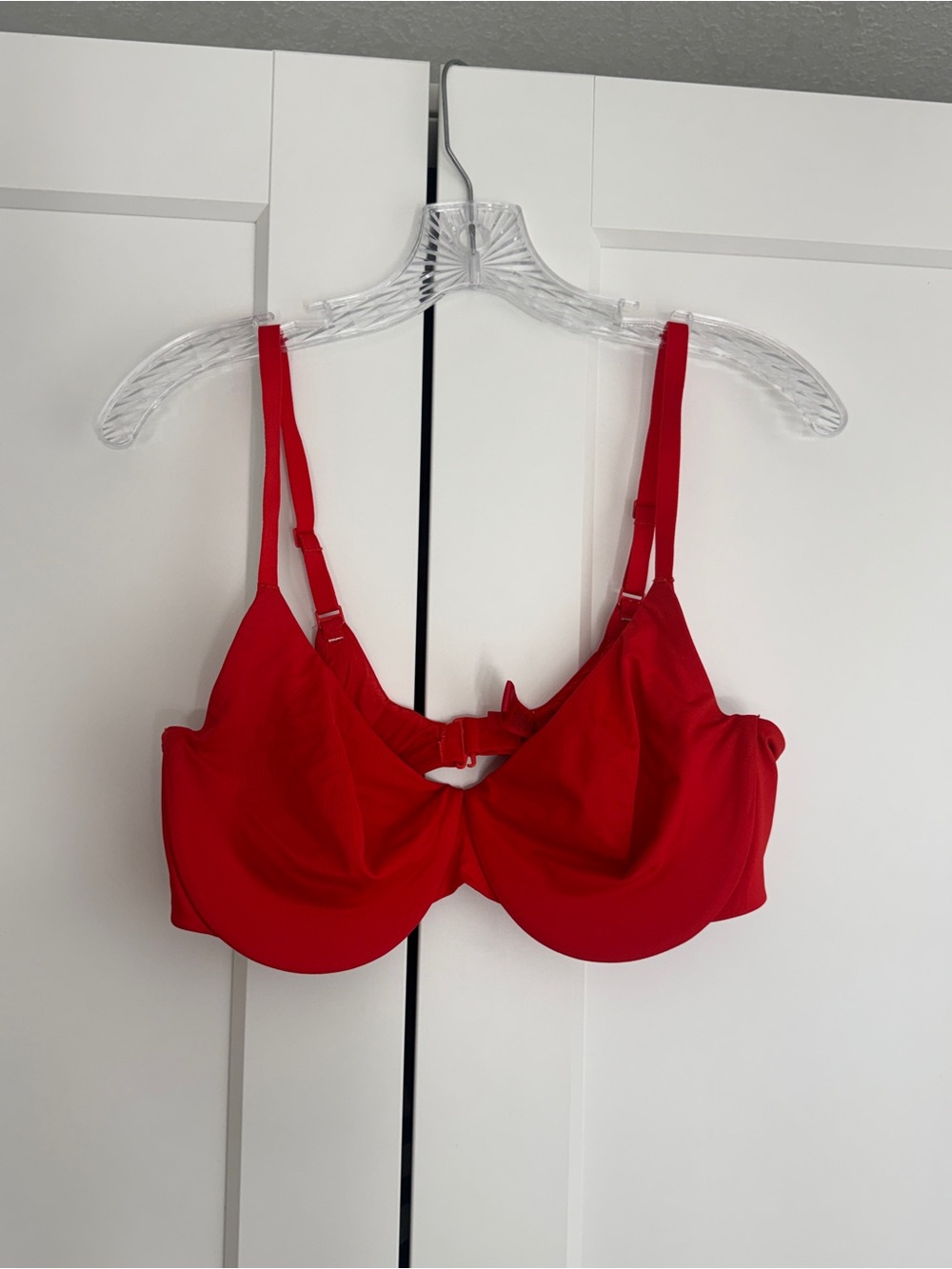 NWOT Skims Red Underwire Bikini top with Adjustable Straps size 13 (Large)